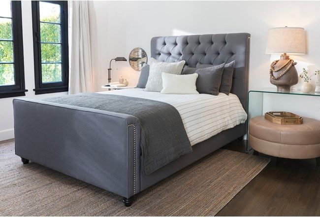 Leighton Upholstered Panel Bed-Queen thumbnail 4