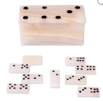 Natural Onyx Domino Set from Mexico thumbnail 2