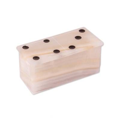 Natural Onyx Domino Set from Mexico thumbnail 4