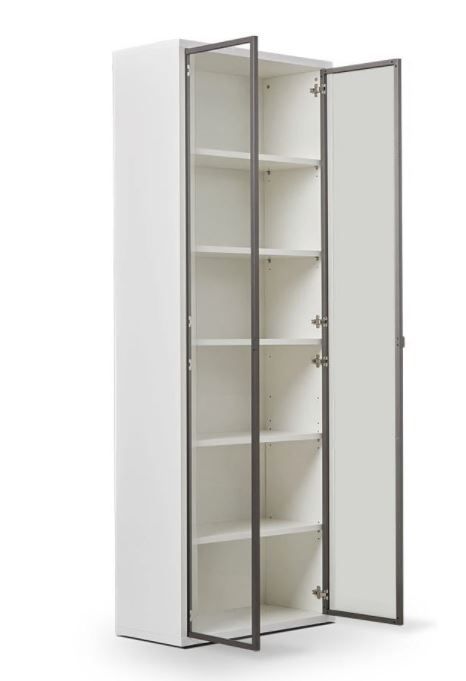 GAMMEL HIGH BOOKCASE WITH GLASS DOORS WHITE thumbnail 3