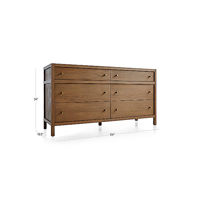 Keane Driftwood 6 Drawer Solid Wood Dresser thumbnail 3
