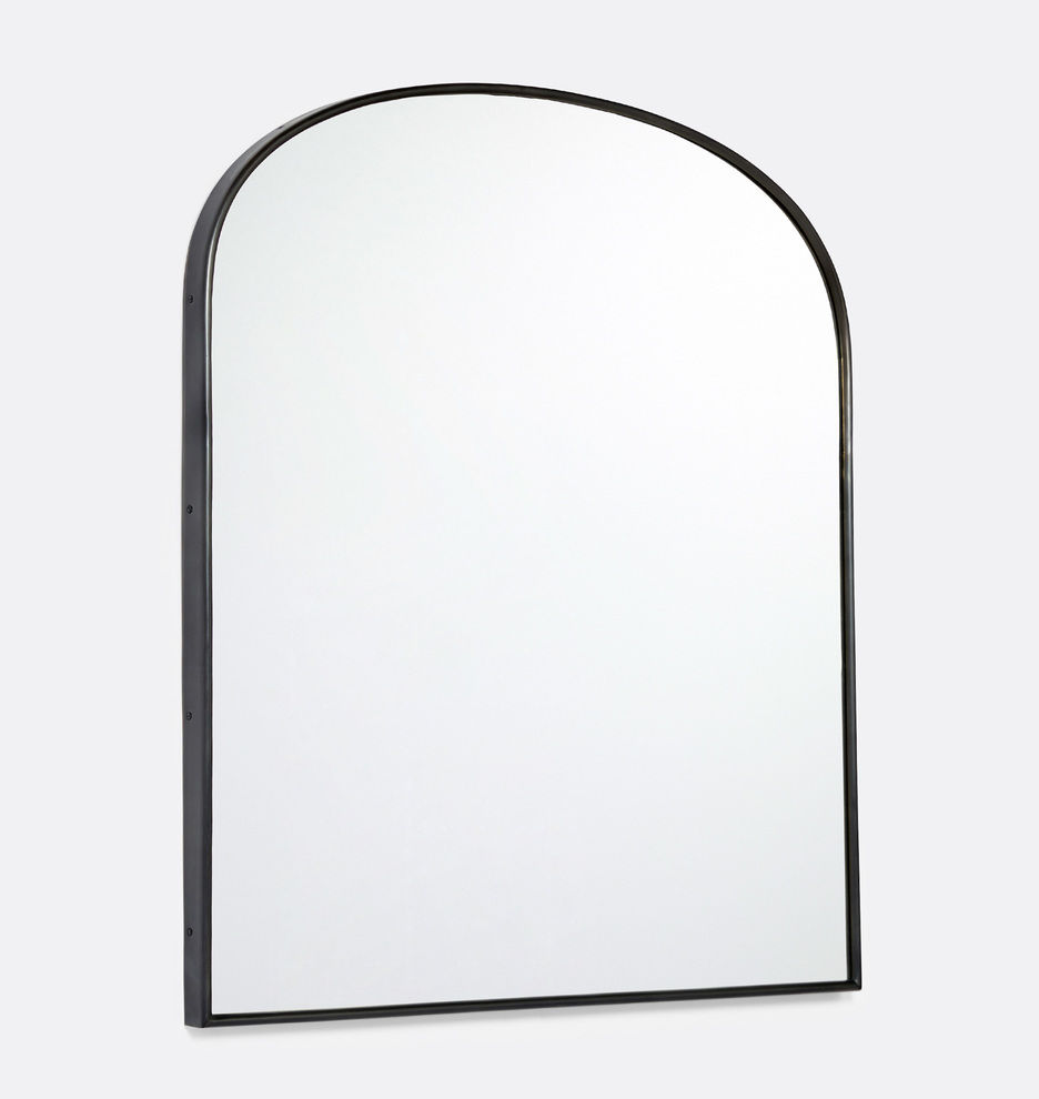 ARCHED MANTEL METAL FRAMED MIRROR thumbnail 3