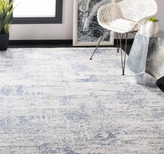 Safavieh Amelia Modern and Contemporary Abstract Ivory Blue Rug-8'x10' thumbnail 2