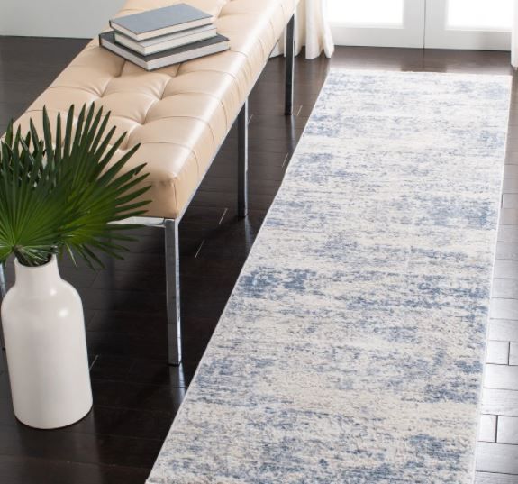 Safavieh Amelia Modern and Contemporary Abstract Ivory Blue Rug-8'x10' thumbnail 4