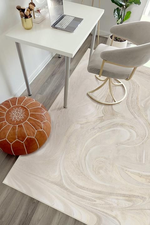 Marble Golden Ivory Rug-5'x7' thumbnail 2