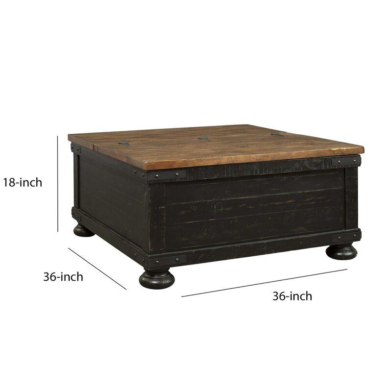 Giovani Lift Top Extendable Coffee Table with Storage thumbnail 2