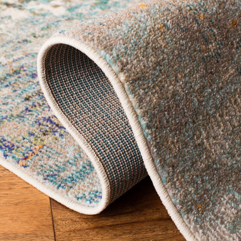 Gammage Abstract Gray/Blue Area Rug thumbnail 8