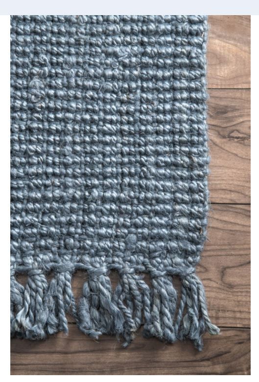 Blue Chunky Loop Area Rug-7'6"x9'6" thumbnail 4