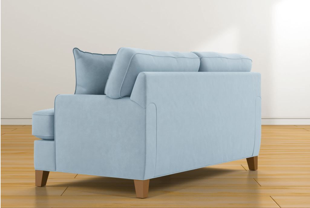 Emerson II Light Blue Loveseat thumbnail 3
