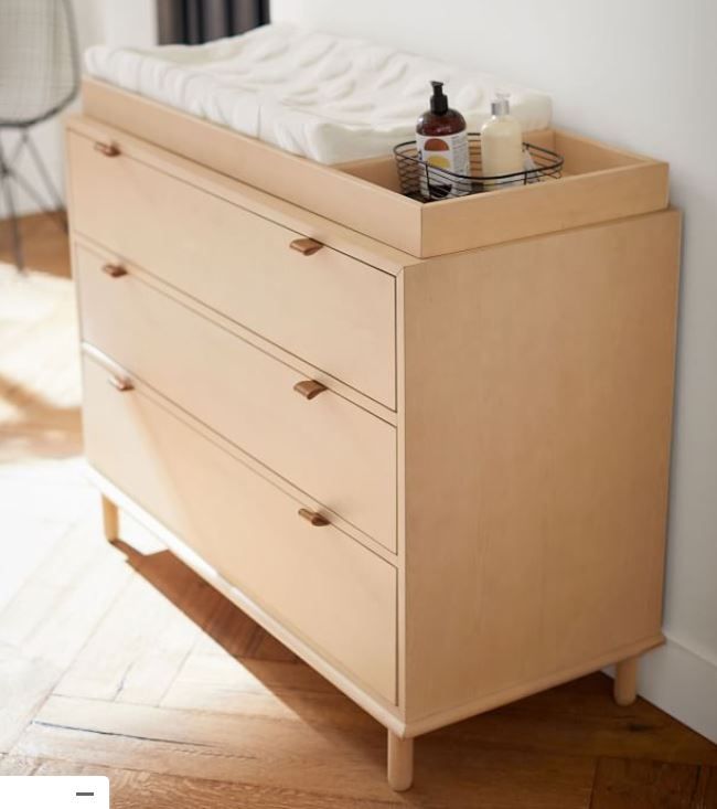 Nash 3-Drawer Changing Table Set - Natural - WE Kids thumbnail 2