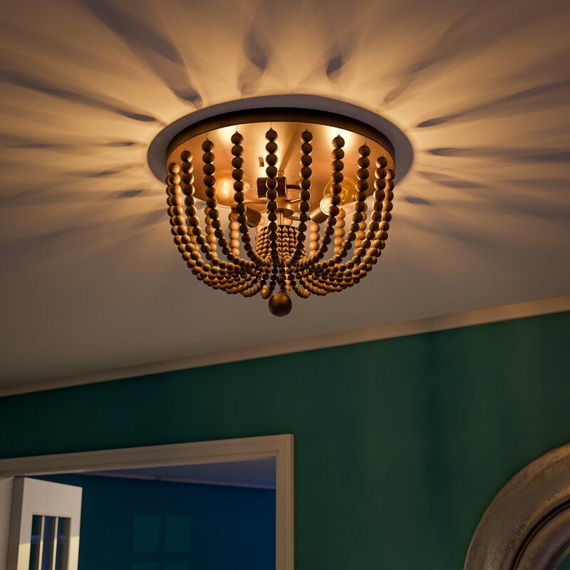 Emilee 3 Light 16 Unique Statement Geometric Flush Mount thumbnail 2