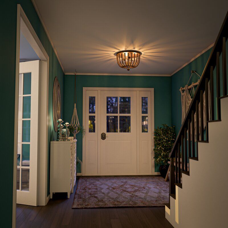 Emilee 3 Light 16 Unique Statement Geometric Flush Mount thumbnail 3