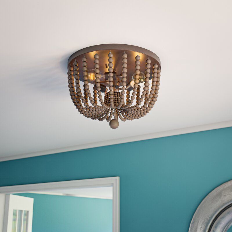 Emilee 3 Light 16 Unique Statement Geometric Flush Mount thumbnail 5