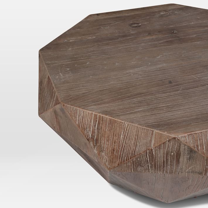 Reclaimed Wood Faceted Coffee Table thumbnail 2