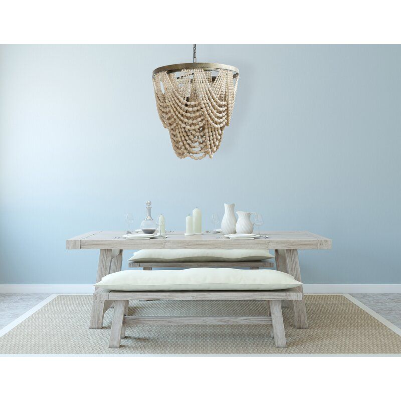 Hatfield Three Light Unique Tiered Chandelier with Beaded Accent thumbnail 2