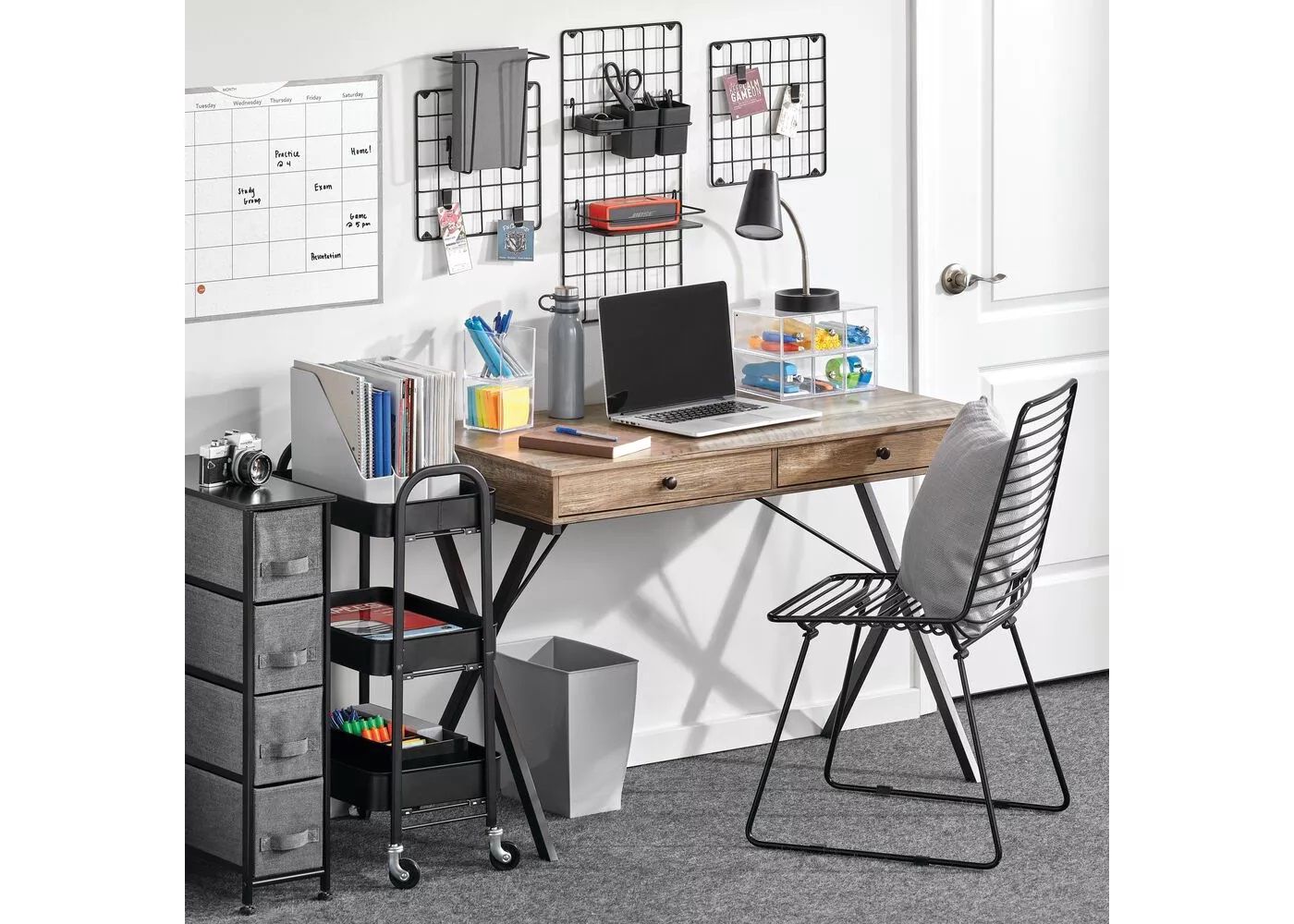 mDesign Metal Grid Modular Hanging Storage Organizer thumbnail 2