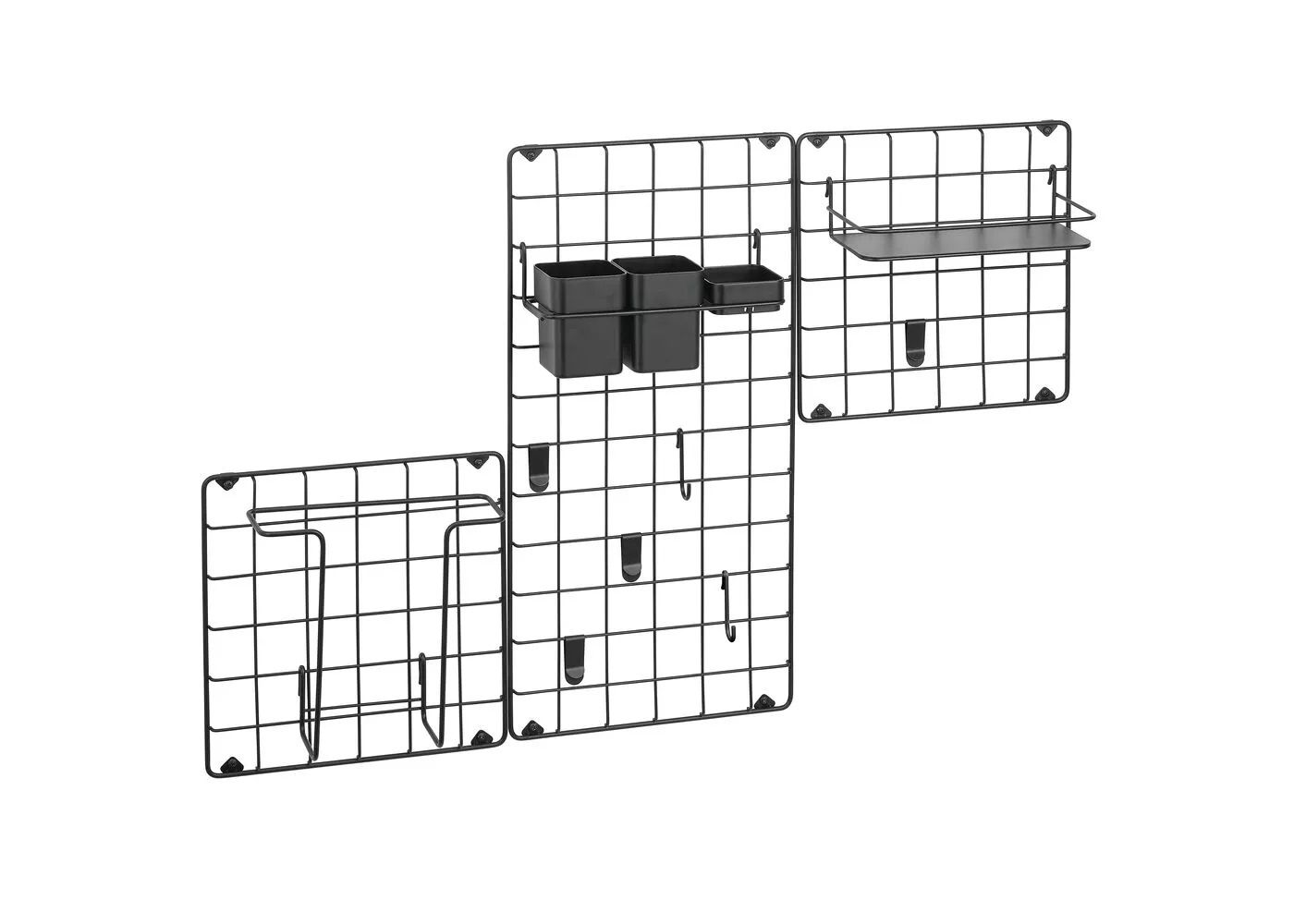 mDesign Metal Grid Modular Hanging Storage Organizer thumbnail 3