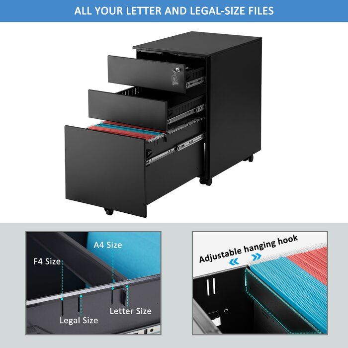 Andersson 3-Drawer Lateral Filing Cabinet thumbnail 7