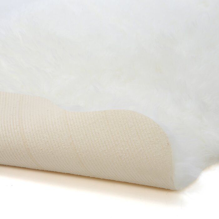 Ahamed Polar Bear Pelt White Area Rug thumbnail 4