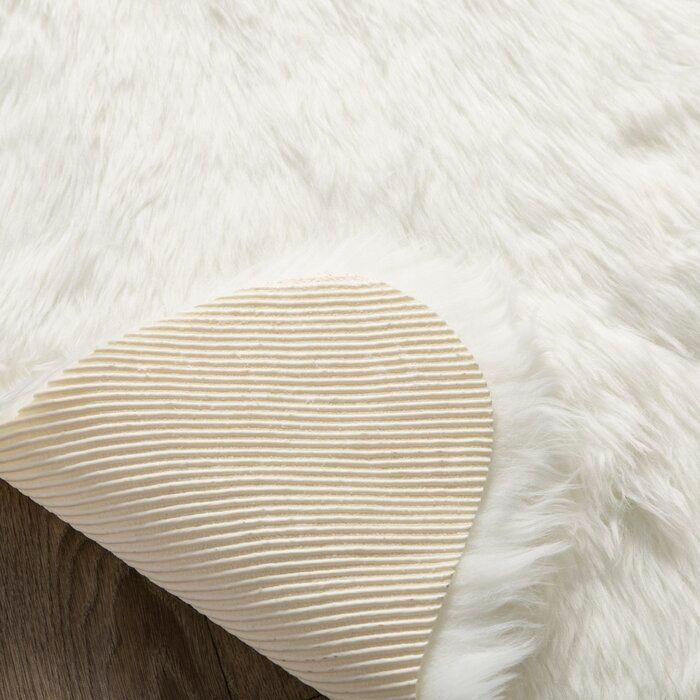 Ahamed Polar Bear Pelt White Area Rug thumbnail 5