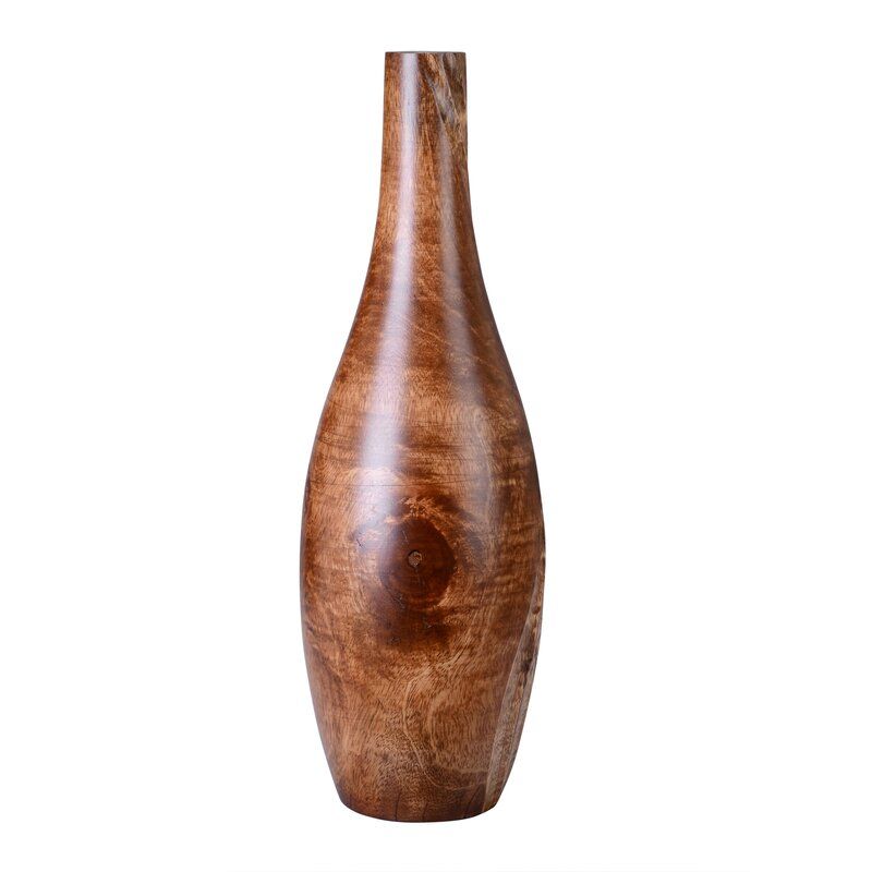 Seline Tear Drop Mango Wood Table Vase thumbnail 2