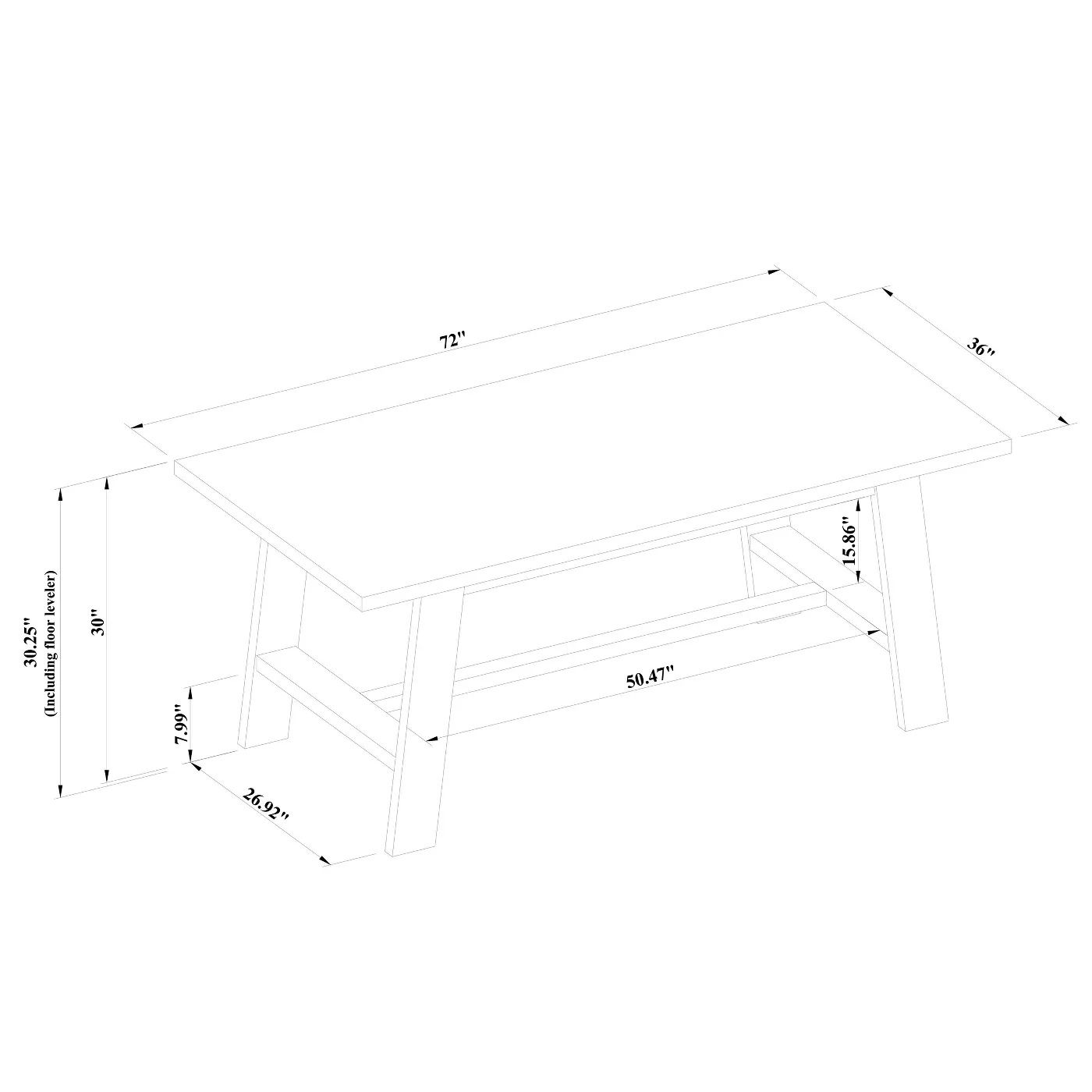 Linden Rectangular Wood Dining Table thumbnail 5