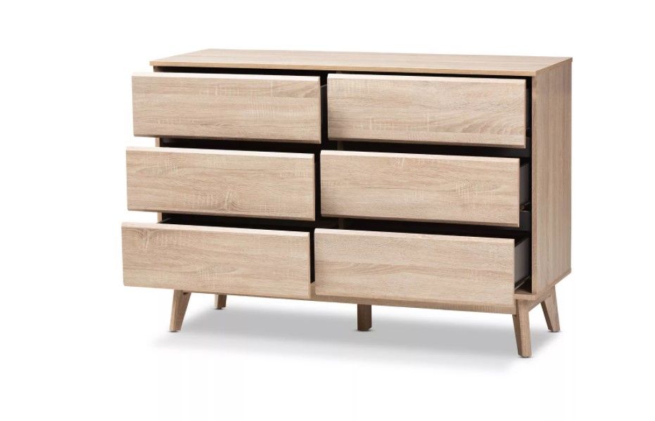 Miren Light Oak 6 Drawer Dresser Brown thumbnail 2
