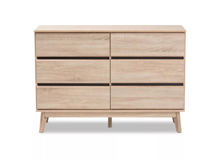 Miren Light Oak 6 Drawer Dresser Brown thumbnail 3