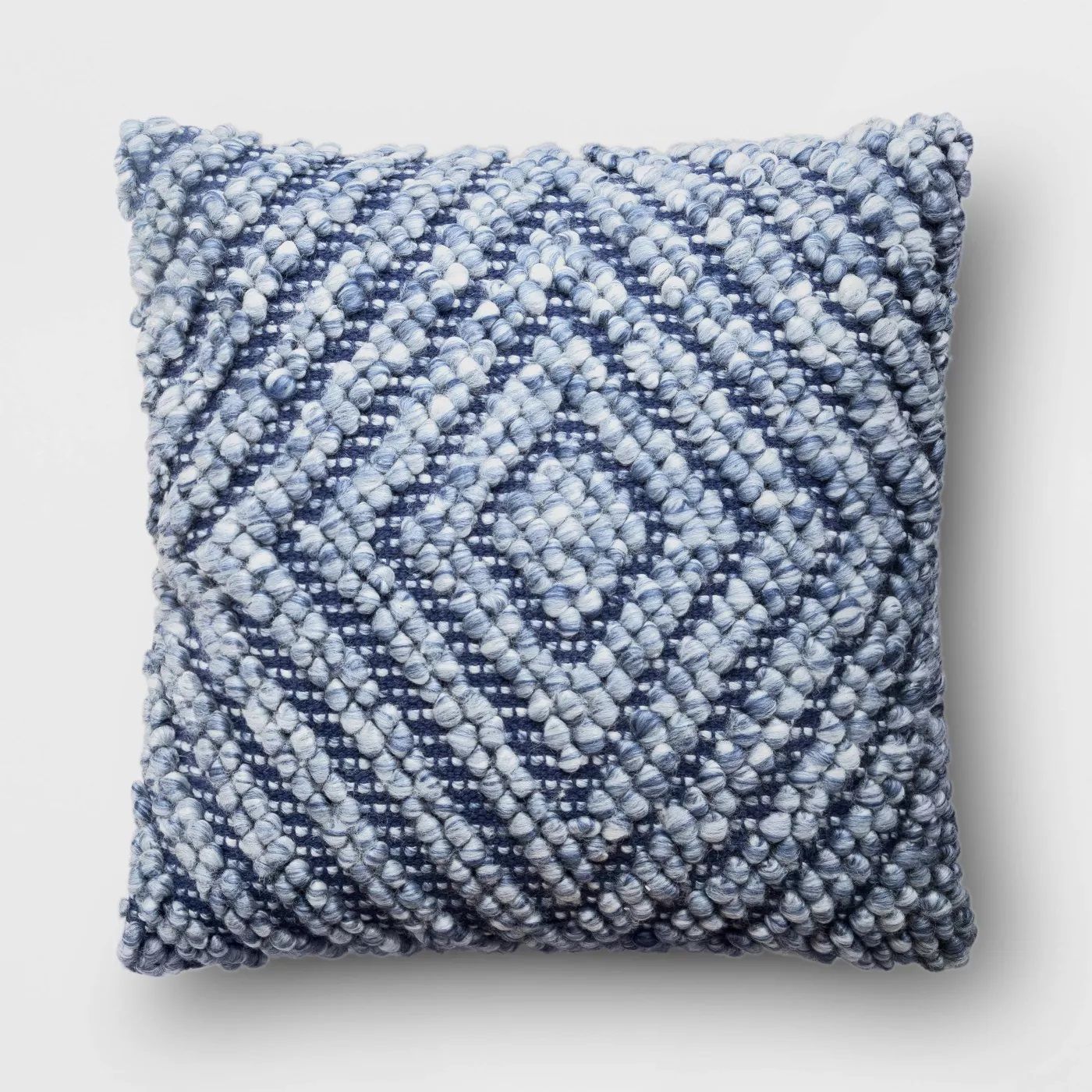 Square Chunky Diamond Patterned Throw Pillow​ With Insert-18"x18" thumbnail 3