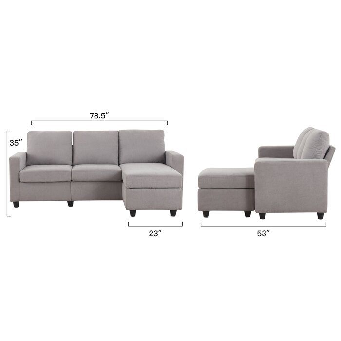 Reversible Sofa and Chaise with Ottoman thumbnail 3