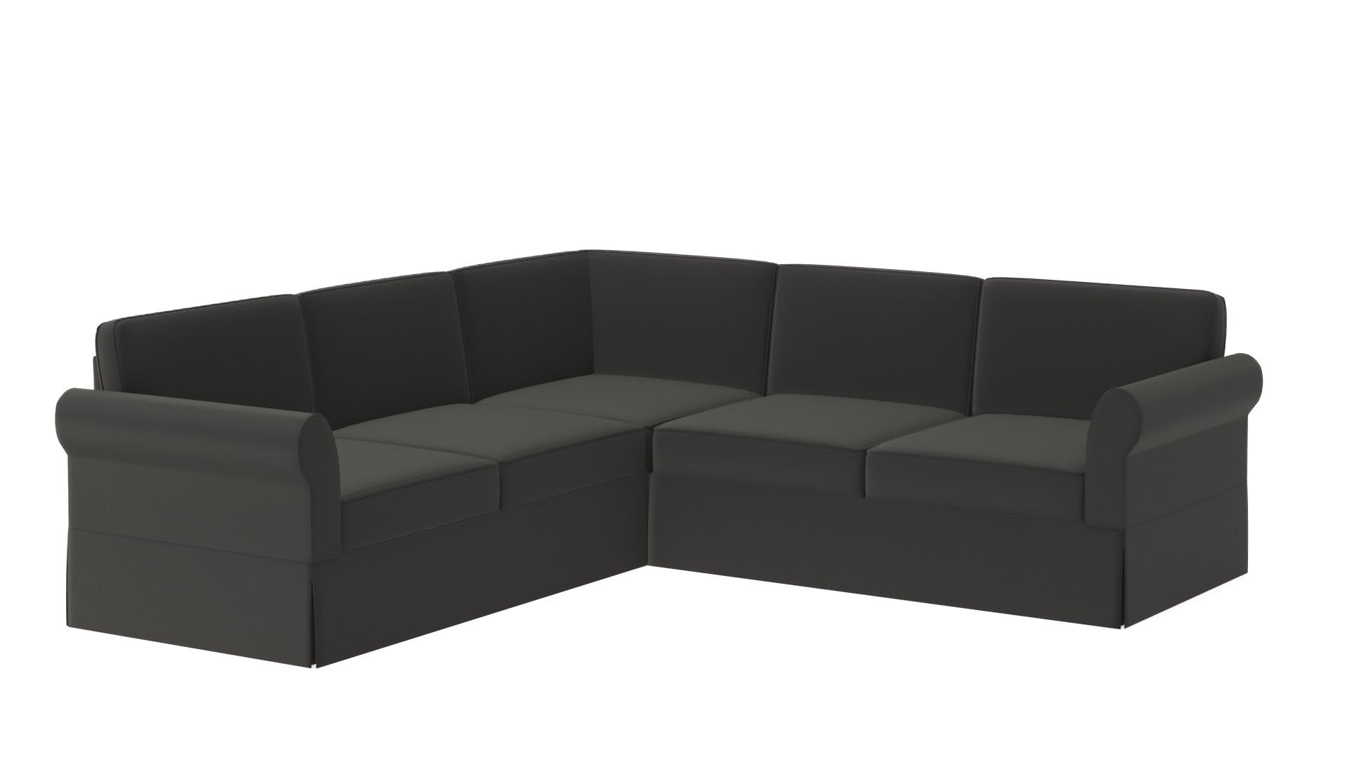 PB Comfort Roll Arm Slipcovered 3 Piece L Sectional thumbnail 3