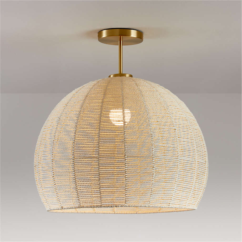 Ivory Woven Rope Flushmount thumbnail 3