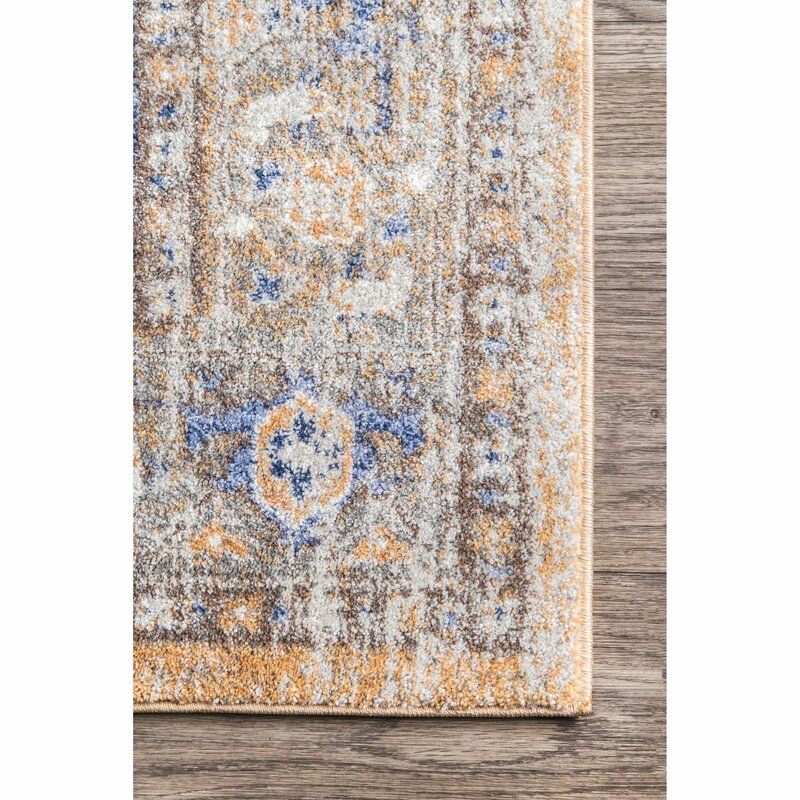 Donny Orange Blue Area Rug thumbnail 4