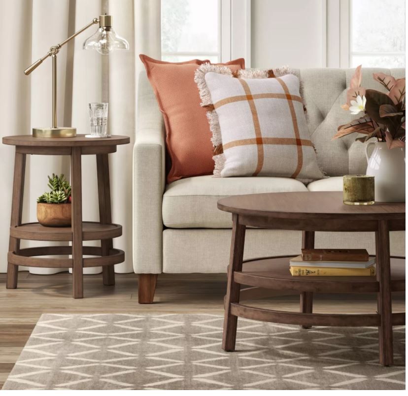 Haverhill Wood Round Coffee Table thumbnail 2