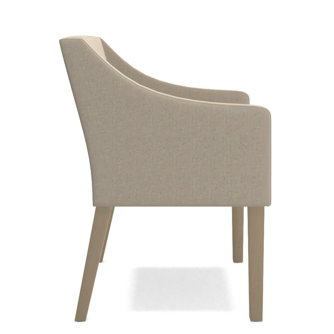 Classic Slope Upholstered Dining Armchair thumbnail 2