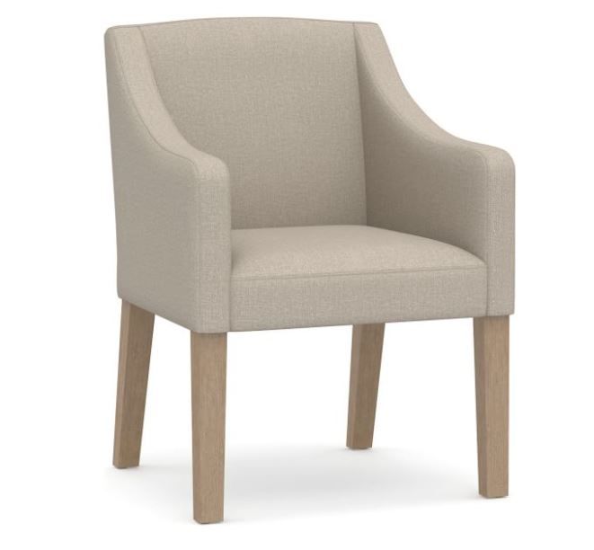 Classic Slope Upholstered Dining Armchair thumbnail 3