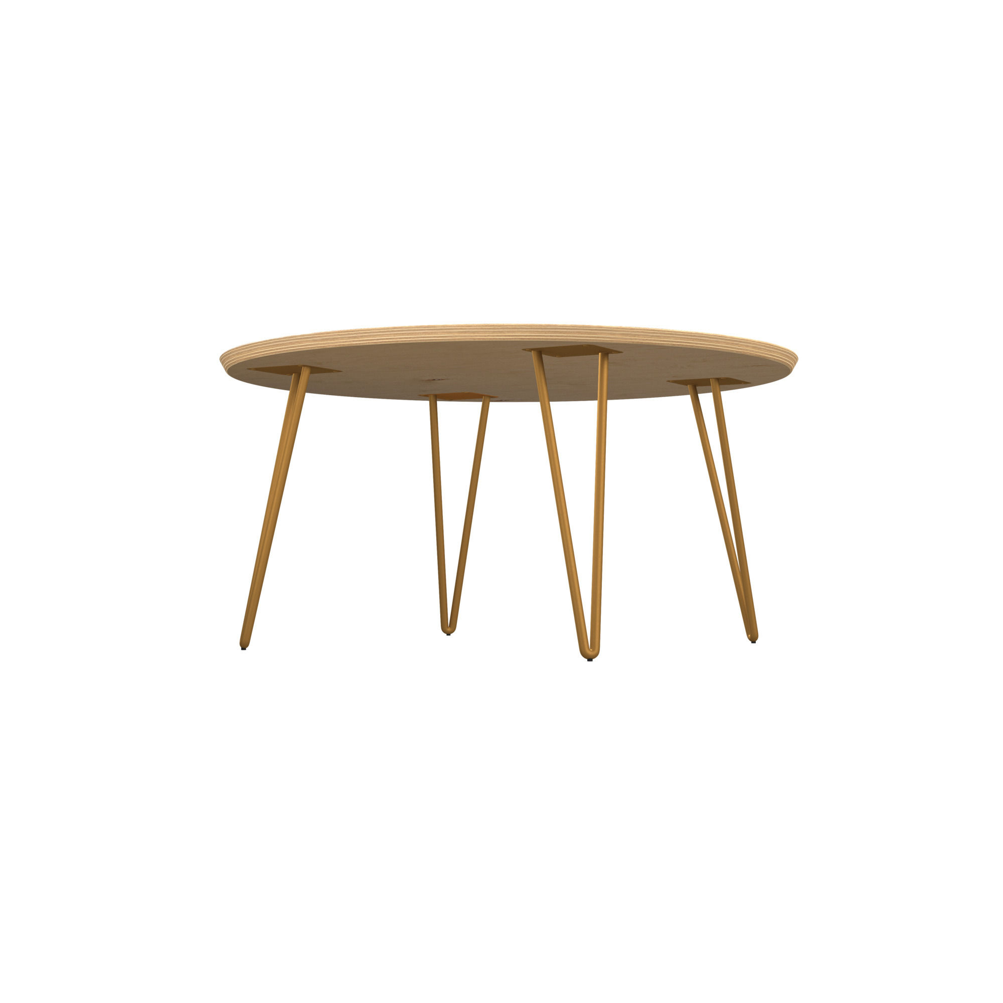 Latte Round Coffee Table in Moody Gold thumbnail 2