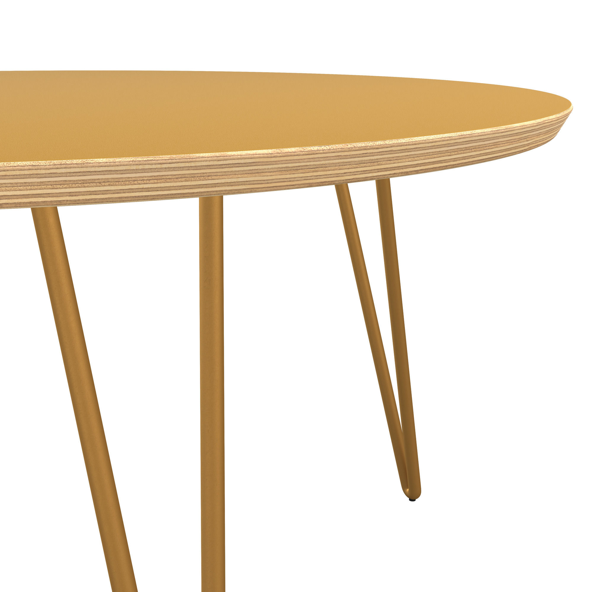 Latte Round Coffee Table in Moody Gold thumbnail 4