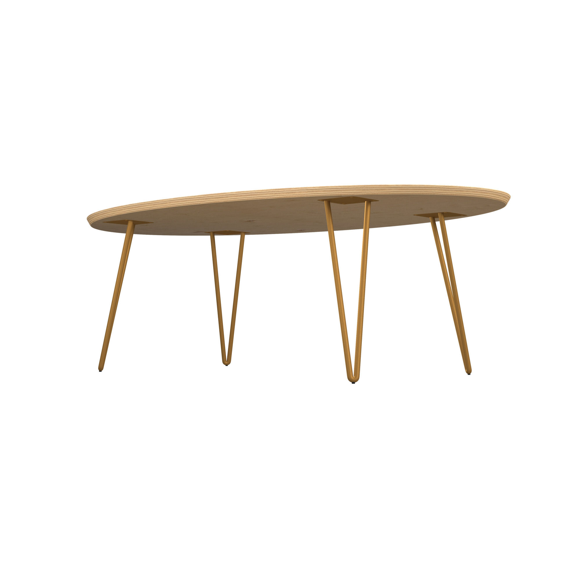 Latte Oval Coffee Table in Modern Tropics thumbnail 2