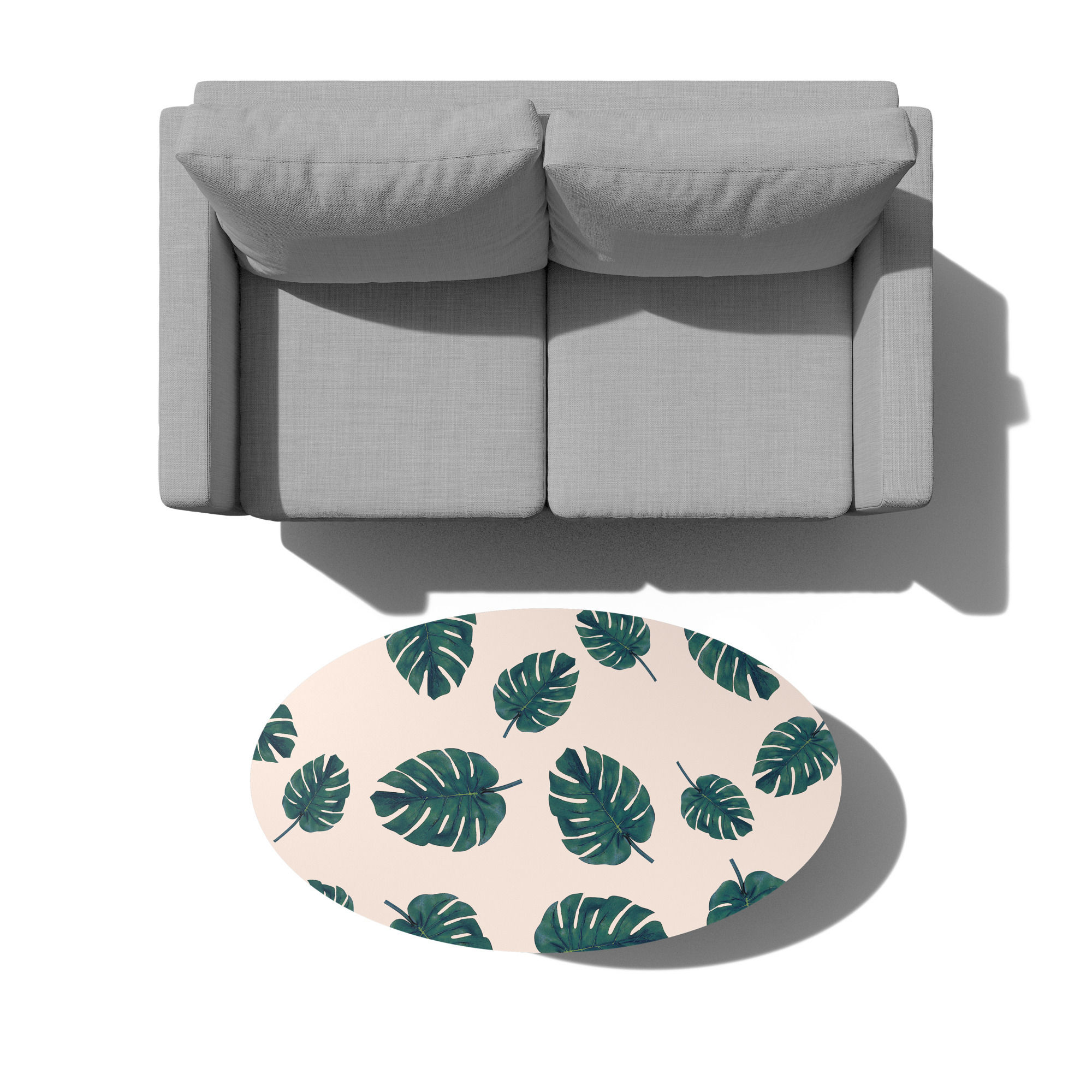 Latte Oval Coffee Table in Modern Tropics thumbnail 3