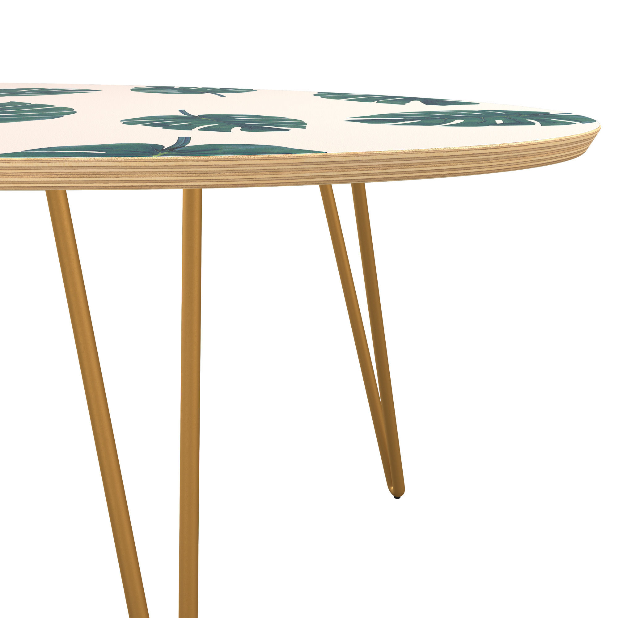 Latte Oval Coffee Table in Modern Tropics thumbnail 4