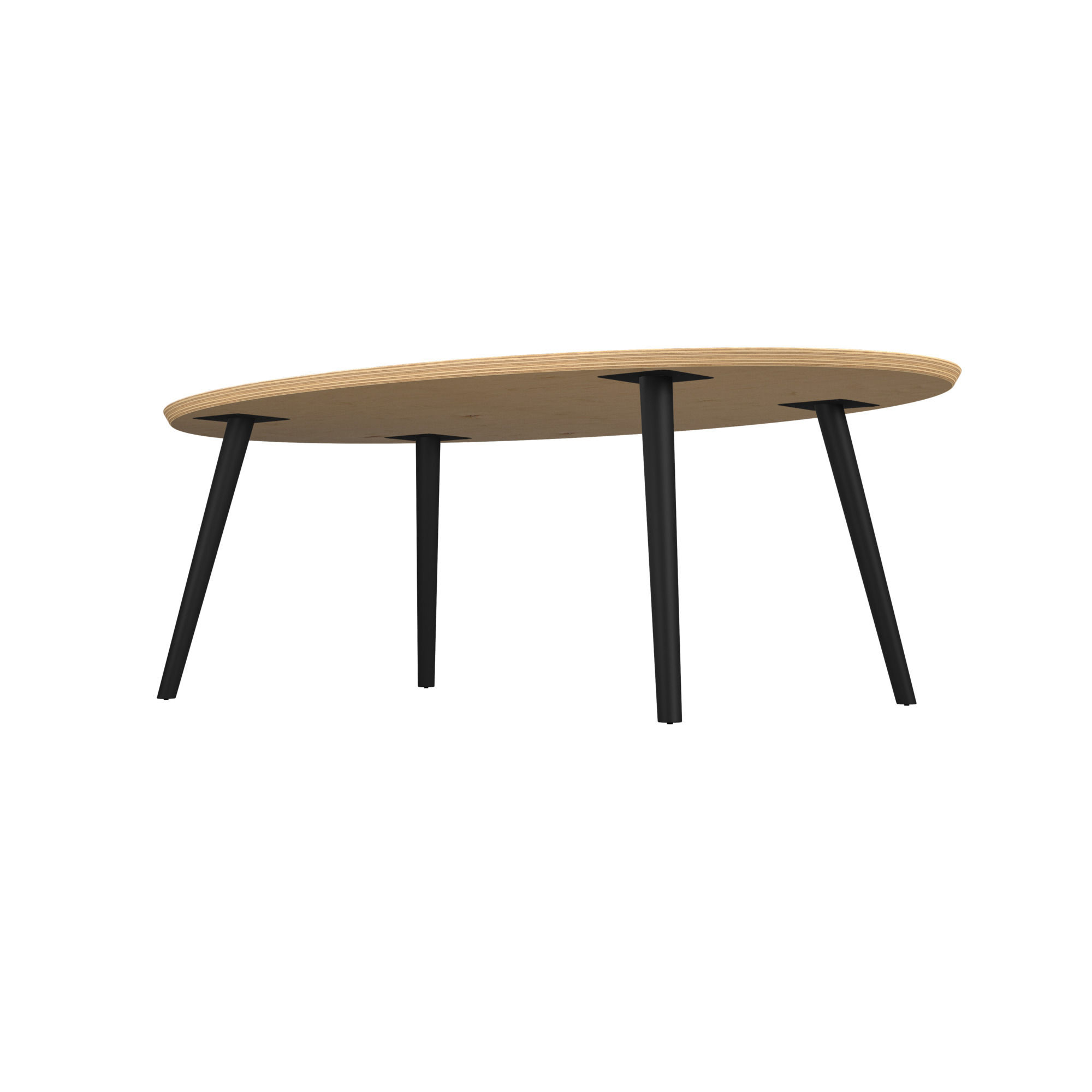 Latte Oval Coffee Table in Deco Direction thumbnail 2