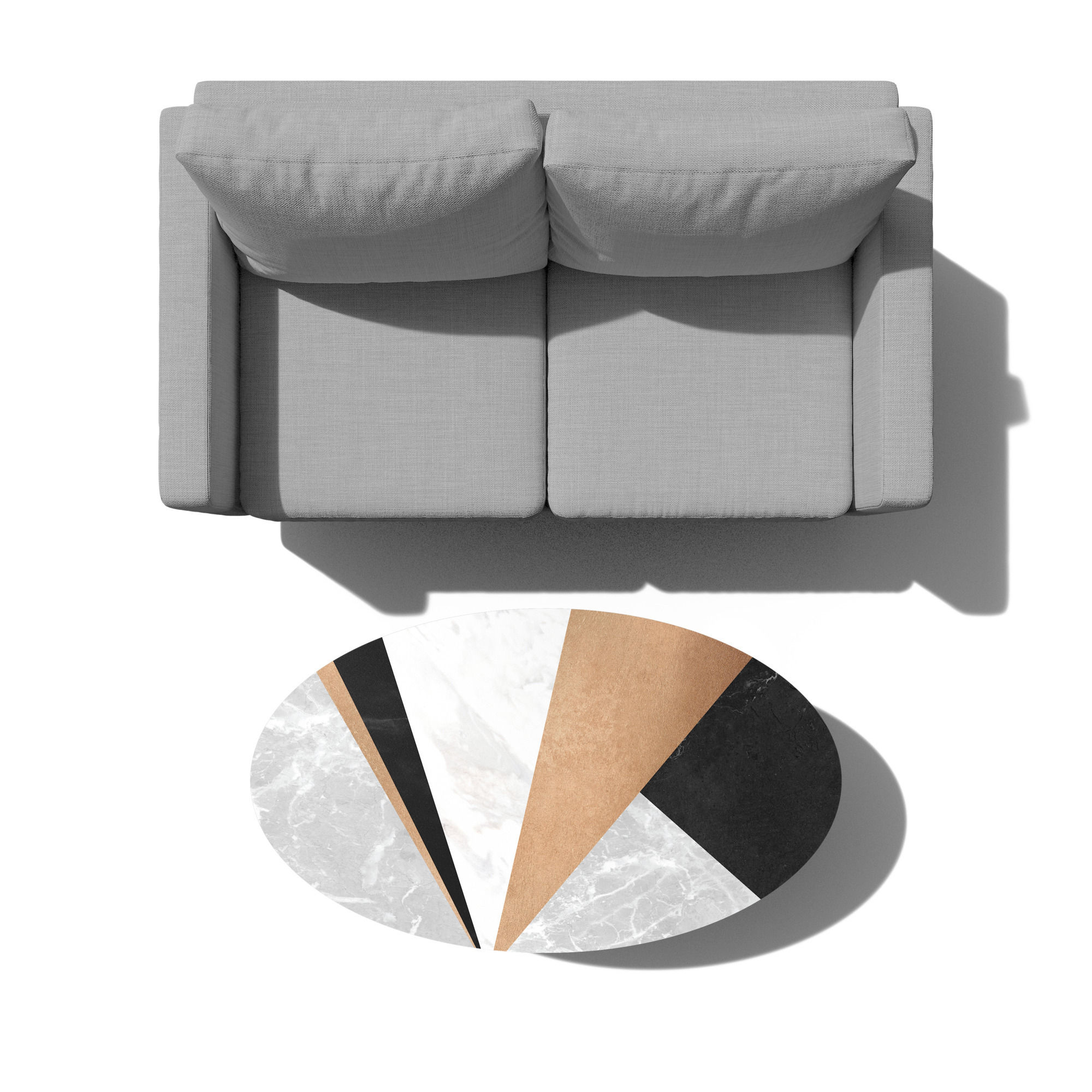 Latte Oval Coffee Table in Deco Direction thumbnail 3