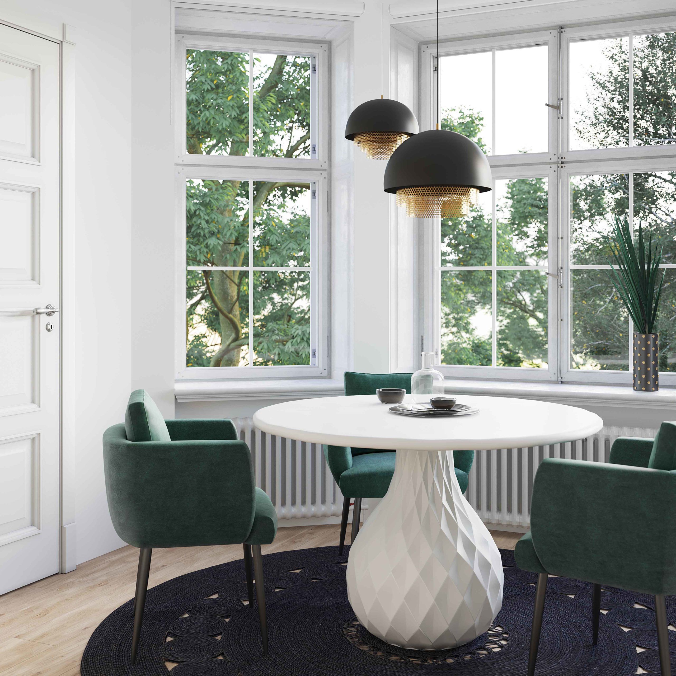 Arden Concrete Dining Table - Ivory thumbnail 5