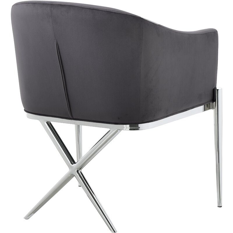 Cesar Velvet Upholstered Arm Chair thumbnail 3