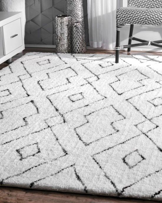 Peraza Geometric Handmade White Area Rug-10'x14' thumbnail 2