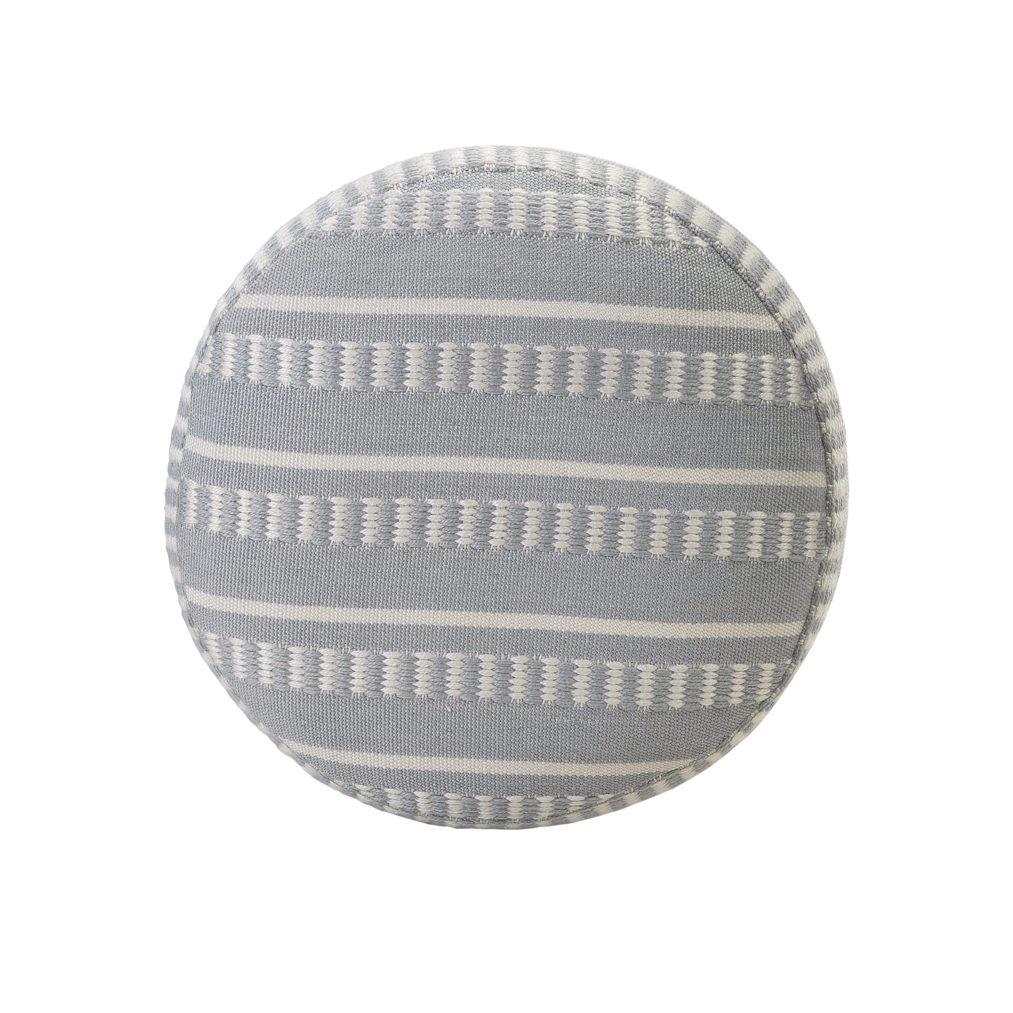 Dash and Stripe Geometric Indoor Outdoor Pouf thumbnail 2