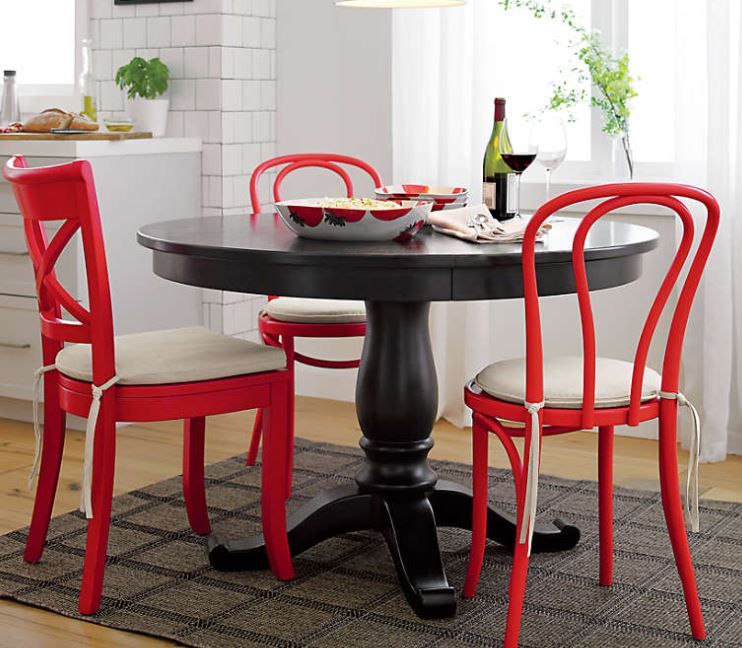 Avalon Black Round Extension Dining Table thumbnail 2
