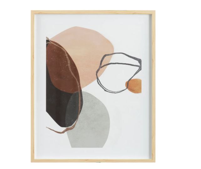 Pebbles Abstract Framed Print