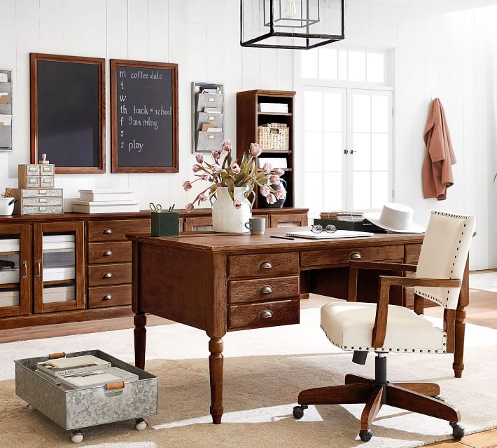 Printers Keyhole Desk with Drawers thumbnail 3